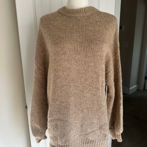 Mango Women's Crew Neck Sweater - Tan